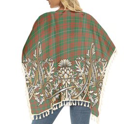 ScotsTee Shop Scottish Bruce Hunting Ancient Tartan Scotland Royal Golden Thistle Square Fringed Shawl