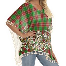 ScotsTee Shop Scottish Baxter Modern Tartan Scotland Royal Golden Thistle Square Fringed Shawl