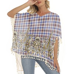 ScotsTee Shop Scottish Boswell Tartan Scotland Royal Golden Thistle Square Fringed Shawl