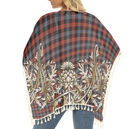 ScotsTee Shop Scottish Brown Ancient Tartan Scotland Royal Golden Thistle Square Fringed Shawl