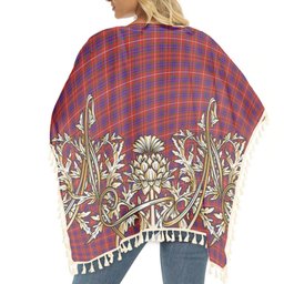 ScotsTee Shop Scottish Bruce William Tartan Scotland Royal Golden Thistle Square Fringed Shawl