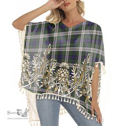 ScotsTee Shop Scottish Blair Dress Tartan Scotland Royal Golden Thistle Square Fringed Shawl