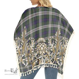 ScotsTee Shop Scottish Blair Dress Tartan Scotland Royal Golden Thistle Square Fringed Shawl