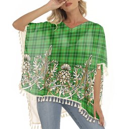 ScotsTee Shop Scottish Boyle SC Tartan Scotland Royal Golden Thistle Square Fringed Shawl