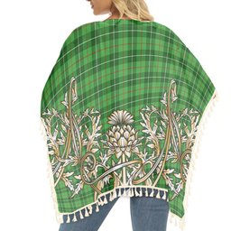ScotsTee Shop Scottish Boyle SC Tartan Scotland Royal Golden Thistle Square Fringed Shawl