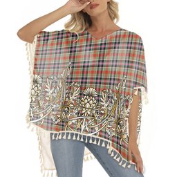 ScotsTee Shop Scottish Bruce of Kinnaird Ancient Tartan Scotland Royal Golden Thistle Square Fringed Shawl