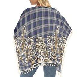 ScotsTee Shop Scottish Baird Dress Tartan Scotland Royal Golden Thistle Square Fringed Shawl