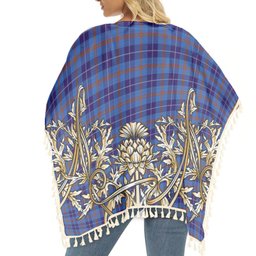 ScotsTee Shop Scottish Bryson 1988 Tartan Scotland Royal Golden Thistle Square Fringed Shawl