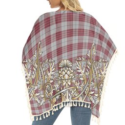 ScotsTee Shop Scottish Buchanan 1842 Tartan Scotland Royal Golden Thistle Square Fringed Shawl