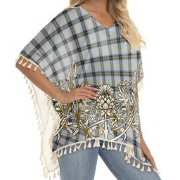 ScotsTee Shop Scottish Bell of the Borders SC Tartan Scotland Royal Golden Thistle Square Fringed Shawl
