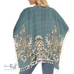 ScotsTee Shop Scottish Carmichael Ancient Tartan Scotland Royal Golden Thistle Square Fringed Shawl