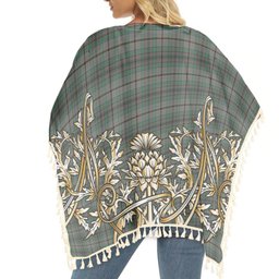 ScotsTee Shop Scottish Craig Tartan Scotland Royal Golden Thistle Square Fringed Shawl