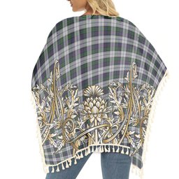 ScotsTee Shop Scottish Campbell of Cawdor Dress Tartan Scotland Royal Golden Thistle Square Fringed Shawl