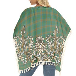ScotsTee Shop Scottish Cranstoun Ancient Tartan Scotland Royal Golden Thistle Square Fringed Shawl