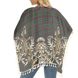 ScotsTee Shop Scottish Crosby Tartan Scotland Royal Golden Thistle Square Fringed Shawl