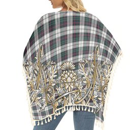 ScotsTee Shop Scottish Campbell of Cawdor Dress Modern Tartan Scotland Royal Golden Thistle Square Fringed Shawl