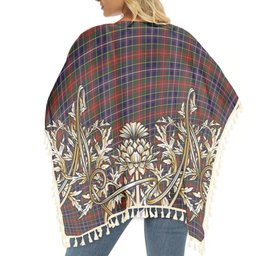 ScotsTee Shop Scottish Crozier Tartan Scotland Royal Golden Thistle Square Fringed Shawl