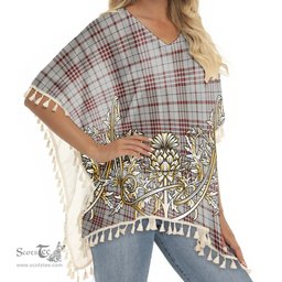 ScotsTee Shop Scottish Clayton Tartan Scotland Royal Golden Thistle Square Fringed Shawl