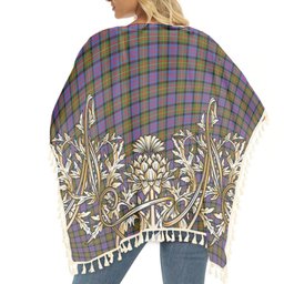 ScotsTee Shop Scottish Carnegie Ancient Tartan Scotland Royal Golden Thistle Square Fringed Shawl