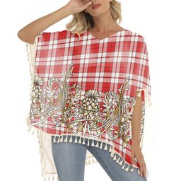 ScotsTee Shop Scottish Cameron Hose Modern Tartan Scotland Royal Golden Thistle Square Fringed Shawl