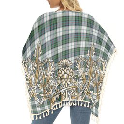 ScotsTee Shop Scottish Campbell of Cawdor Dress Ancient Tartan Scotland Royal Golden Thistle Square Fringed Shawl
