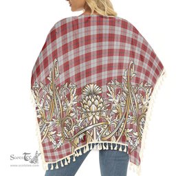 ScotsTee Shop Scottish Cunningham Dress Tartan Scotland Royal Golden Thistle Square Fringed Shawl