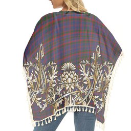 ScotsTee Shop Scottish Cumming 1810 Tartan Scotland Royal Golden Thistle Square Fringed Shawl