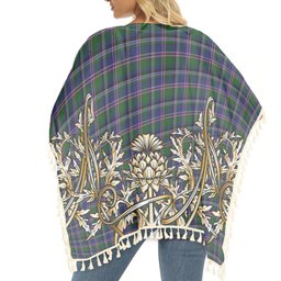 ScotsTee Shop Scottish Couper of Gogar Tartan Scotland Royal Golden Thistle Square Fringed Shawl