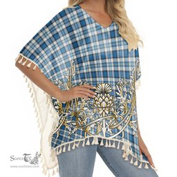 ScotsTee Shop Scottish Craig Paisley Ancient Tartan Scotland Royal Golden Thistle Square Fringed Shawl