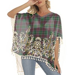 ScotsTee Shop Scottish Carruthers SC Tartan Scotland Royal Golden Thistle Square Fringed Shawl