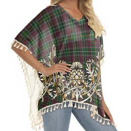 ScotsTee Shop Scottish Carruthers SC Tartan Scotland Royal Golden Thistle Square Fringed Shawl