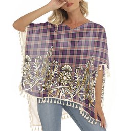 ScotsTee Shop Scottish Carnegie Tartan Scotland Royal Golden Thistle Square Fringed Shawl