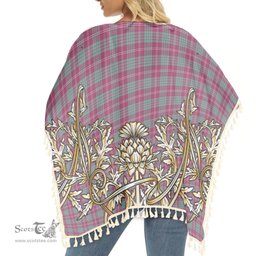 ScotsTee Shop Scottish Crawford Ancient Tartan Scotland Royal Golden Thistle Square Fringed Shawl