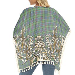 ScotsTee Shop Scottish Colville Tartan Scotland Royal Golden Thistle Square Fringed Shawl
