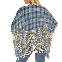 ScotsTee Shop Scottish Clark Modern Tartan Scotland Royal Golden Thistle Square Fringed Shawl