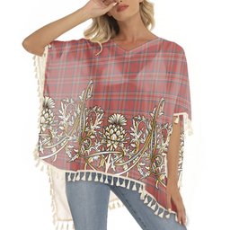 ScotsTee Shop Scottish Burnett Hunting Ancient Tartan Scotland Royal Golden Thistle Square Fringed Shawl