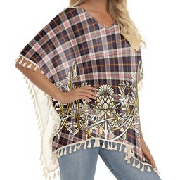 ScotsTee Shop Scottish Cameron of Erracht Dress Modern Tartan Scotland Royal Golden Thistle Square Fringed Shawl