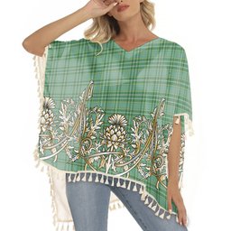 ScotsTee Shop Scottish Currie Modern Tartan Scotland Royal Golden Thistle Square Fringed Shawl