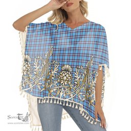 ScotsTee Shop Scottish Elliot Ancient Tartan Scotland Royal Golden Thistle Square Fringed Shawl