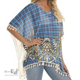 ScotsTee Shop Scottish Elliot Ancient Tartan Scotland Royal Golden Thistle Square Fringed Shawl