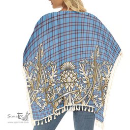 ScotsTee Shop Scottish Elliot Ancient Tartan Scotland Royal Golden Thistle Square Fringed Shawl
