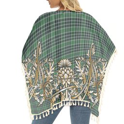 ScotsTee Shop Scottish Donald Lord of the Isles Hunting Modern Tartan Scotland Royal Golden Thistle Square Fringed Shawl