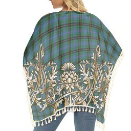 ScotsTee Shop Scottish Davidson Ancient Tartan Scotland Royal Golden Thistle Square Fringed Shawl