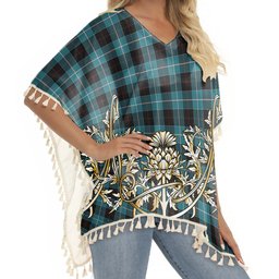 ScotsTee Shop Scottish Dunlop Ancient Tartan Scotland Royal Golden Thistle Square Fringed Shawl