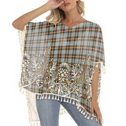 ScotsTee Shop Scottish Dundee 2003 Modern Clan Tartan Scotland Royal Golden Thistle Square Fringed Shawl
