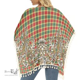 ScotsTee Shop Scottish Gibson Modern Tartan Scotland Royal Golden Thistle Square Fringed Shawl