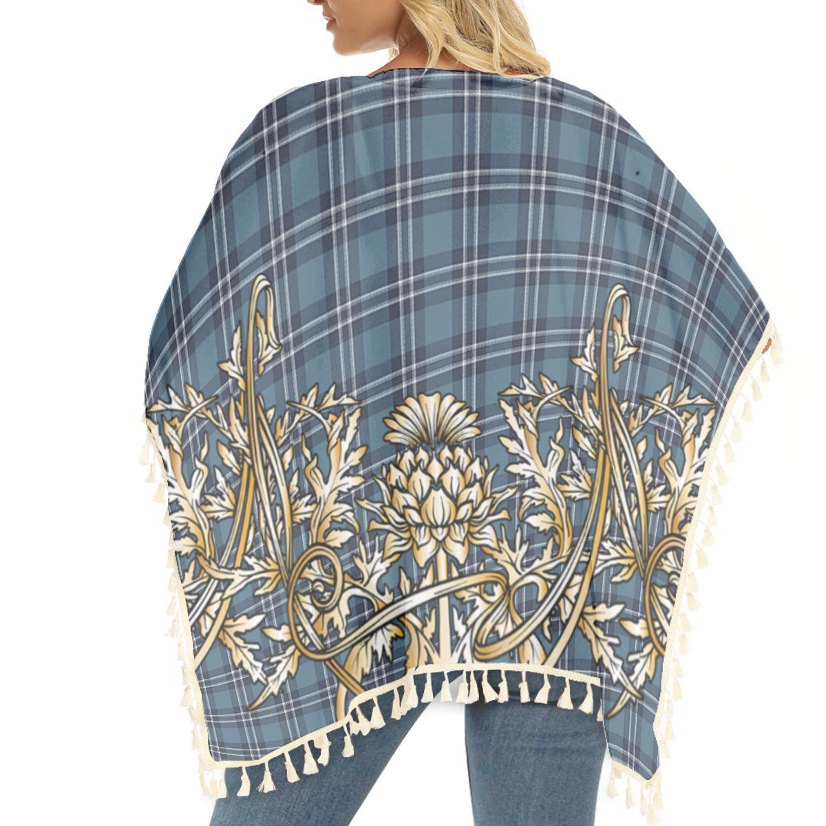 ScotsTee Shop Scottish Earl of St Andrews Tartan Scotland Royal Golden Thistle Square Fringed Shawl