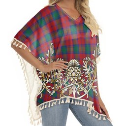 ScotsTee Shop Scottish Fotheringham Tartan Scotland Royal Golden Thistle Square Fringed Shawl