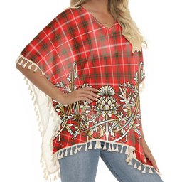 ScotsTee Shop Scottish Duke of Rothesay Modern Tartan Scotland Royal Golden Thistle Square Fringed Shawl