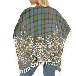 ScotsTee Shop Scottish Donald Ancient Tartan Scotland Royal Golden Thistle Square Fringed Shawl